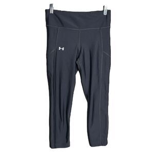 Under Armour Pants Womens‎ Small Gray Crop Leggings Neutral Workout Athleisure